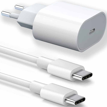 Kit Chargeur Rapide pour Android Câble USB-C / Lightning 20W - 7Repare